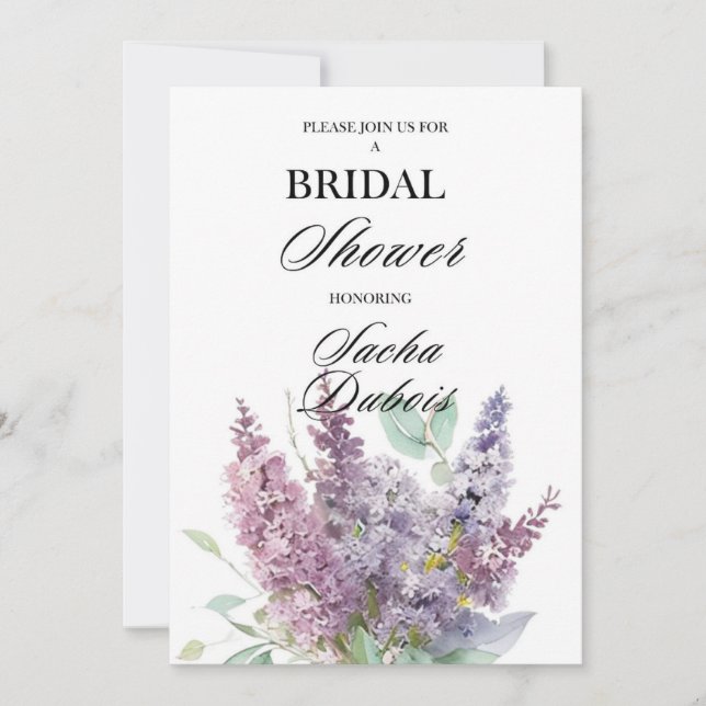 Invitation Florale moderne de douche nuptiale (Devant)