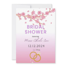 Invitation Florale moderne de douche nuptiale