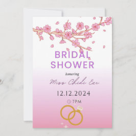 Invitation Florale moderne de douche nuptiale