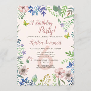Invitation florale molle