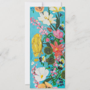 Invitation florale peinte