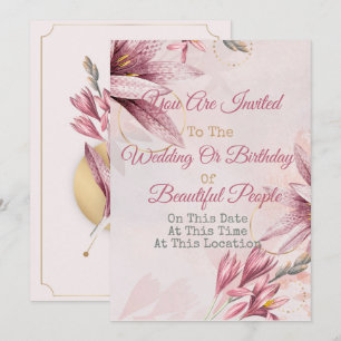 Invitation florale pour tout événement