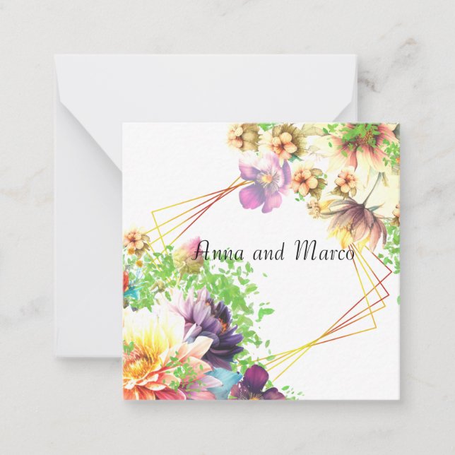 Invitation florale sur le mariage (Devant)