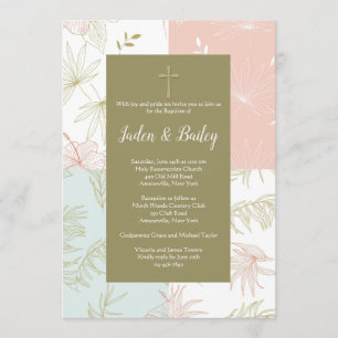 Invitation florale tropicale