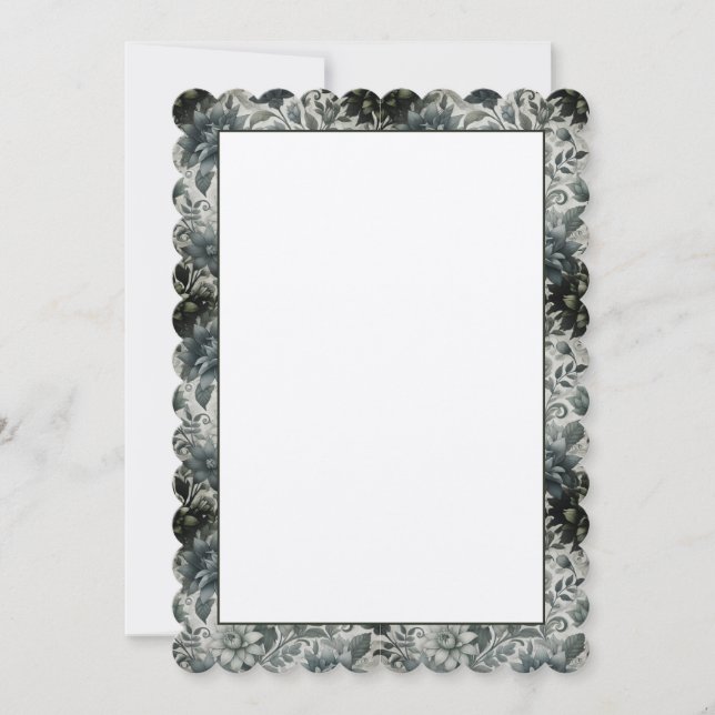 Invitation florale vide (Devant)