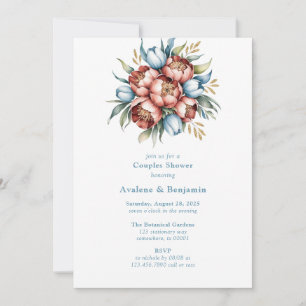 Invitation Florales romantiques : Peonies & Tulips Couples Do