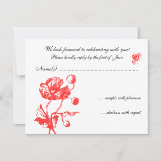 Invitation Floraux de jardin RSVP