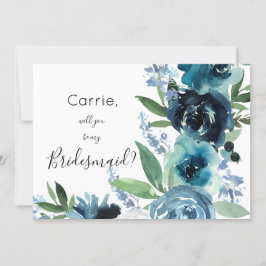 Invitation Flore bleu foncé 2