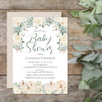 Flore de crème | Automne Citrouille | Baby shower 