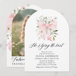 Invitation Flore de la boue rose Elle noue la Fête des mariée
