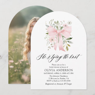 Invitation Flore de la boue rose Elle noue la Fête des mariée