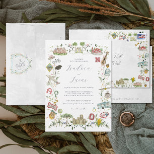 Invitation Flore délicate   Cimier Mariage personnalisé