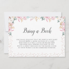 Invitation Flore délicate et coton Apportez un livre