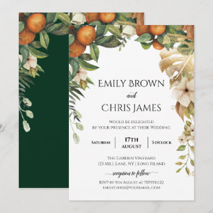 Invitation Flore d'or   Elégant Mariage de verdure Eucalyptus