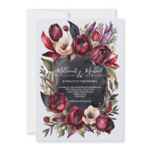 Flore esthétique foncée - Mariage rouge et noir