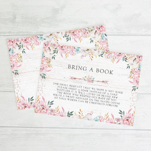Invitation Flore et flèches rustiques Apportez un livre