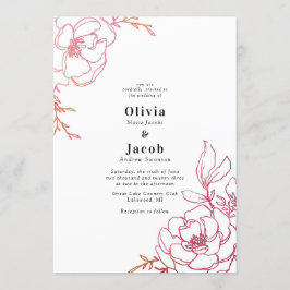 Invitation Flore Floral Mariage Design