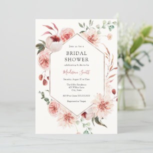 Invitation Flore floue et Fête des mariées de cadre verdoyant