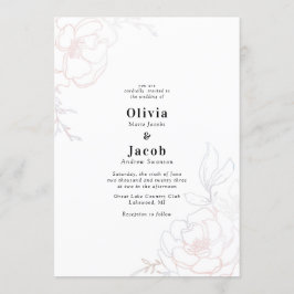 Invitation Flore floue Flore Mariage Design