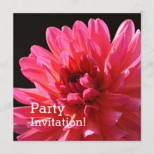 Invitation Flore moderne rose Dahlia Karma Fleur Fuchsiana