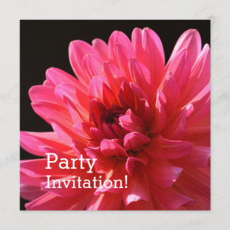 Invitation Flore moderne rose Dahlia Karma Fleur Fuchsiana