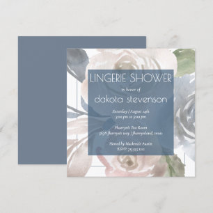 Invitation Flore poussiéreux   Fumoir Pastel Blue Lingerie Do