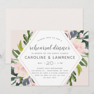 Invitation Flore printanière   Dîner de répétition Mariage