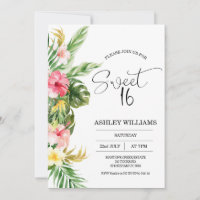 Flore tropicale Hawaiian Luau Sweet 16 Anniversair