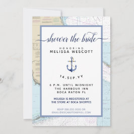 Invitation Floride Sud Authentic Fête des mariées Nautique