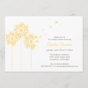 Invitation Flottante Dandelion Shower/Party