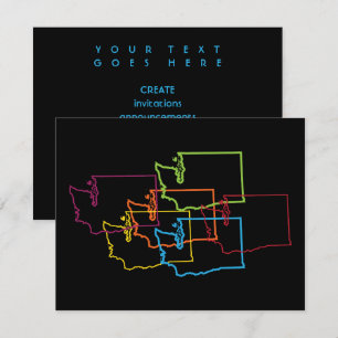 Invitation flou de la fierté de washington