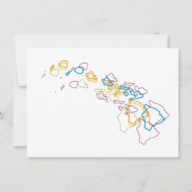 Invitation flou de la fierté hawaïenne (Devant)