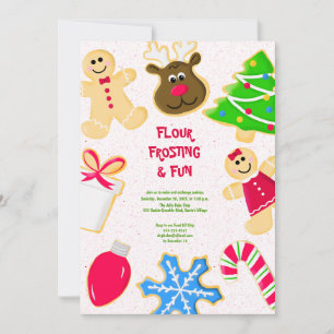Invitation Flour Froid Fun Kids Cookie Exchange Party