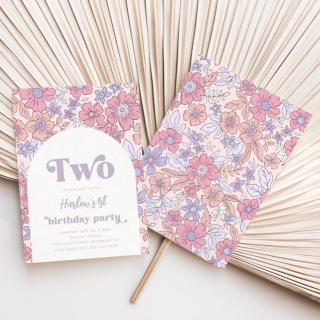 Invitation Flower Anniversday | FLEUR SAUVAGE (Créateur téléchargé)