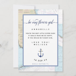 Invitation Flower Girl Nautical #Mariage | Sud #Floride