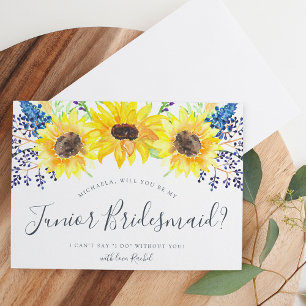 Invitation Flowfields Be My Junior Bridesmaid Card