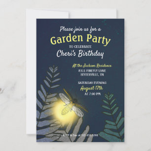 Invitation Fluciole Anniversaire Jardin