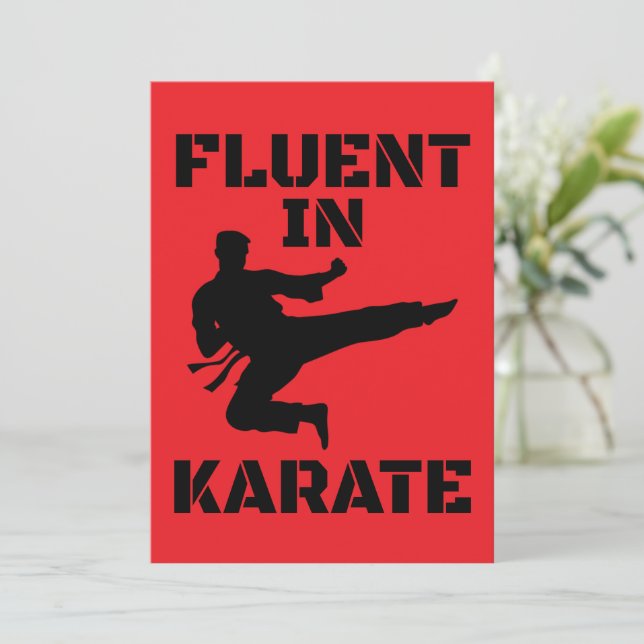Invitation Fluent dans Karate Funny Karate T-Shirt (Debout devant)
