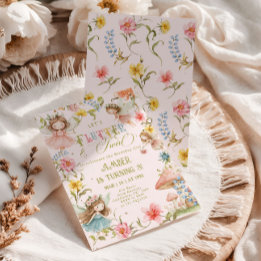 Invitation Flutter and Twirl Fairy Any Age Princess Birthday