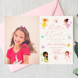 Invitation Flutter et Twirl Fairy Enchanted Anniversaire fête