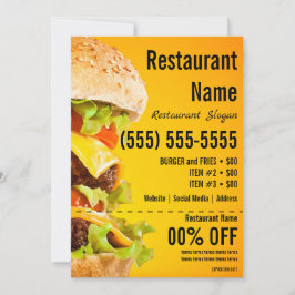 Invitation Flyer Burger 5x7
