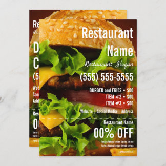 Invitation Flyer Burger 5x7