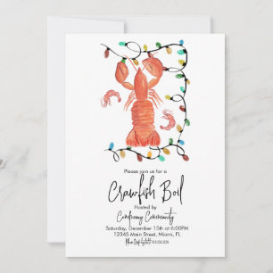 Invitation Flyer de homard de crustacés de langoustines de No