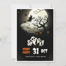 Flyer de soirée d'Halloween effrayant