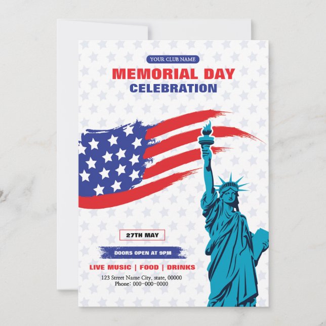 Invitation Flyer du Memorial Day (Devant)