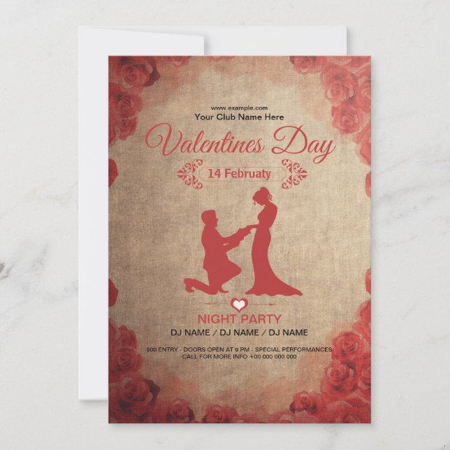 Invitation Flyer Valentines (Devant)