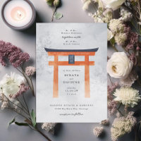 Foggy Japonaise Torii Gate Romantique Mariage