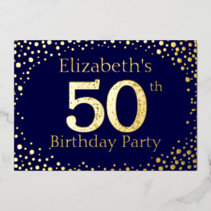 Invitation Foil 50th Birthday Party