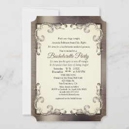 Invitation Foil-Gold-Brass Bachelorette