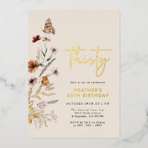 Invitation Foil Trente Anniversaire